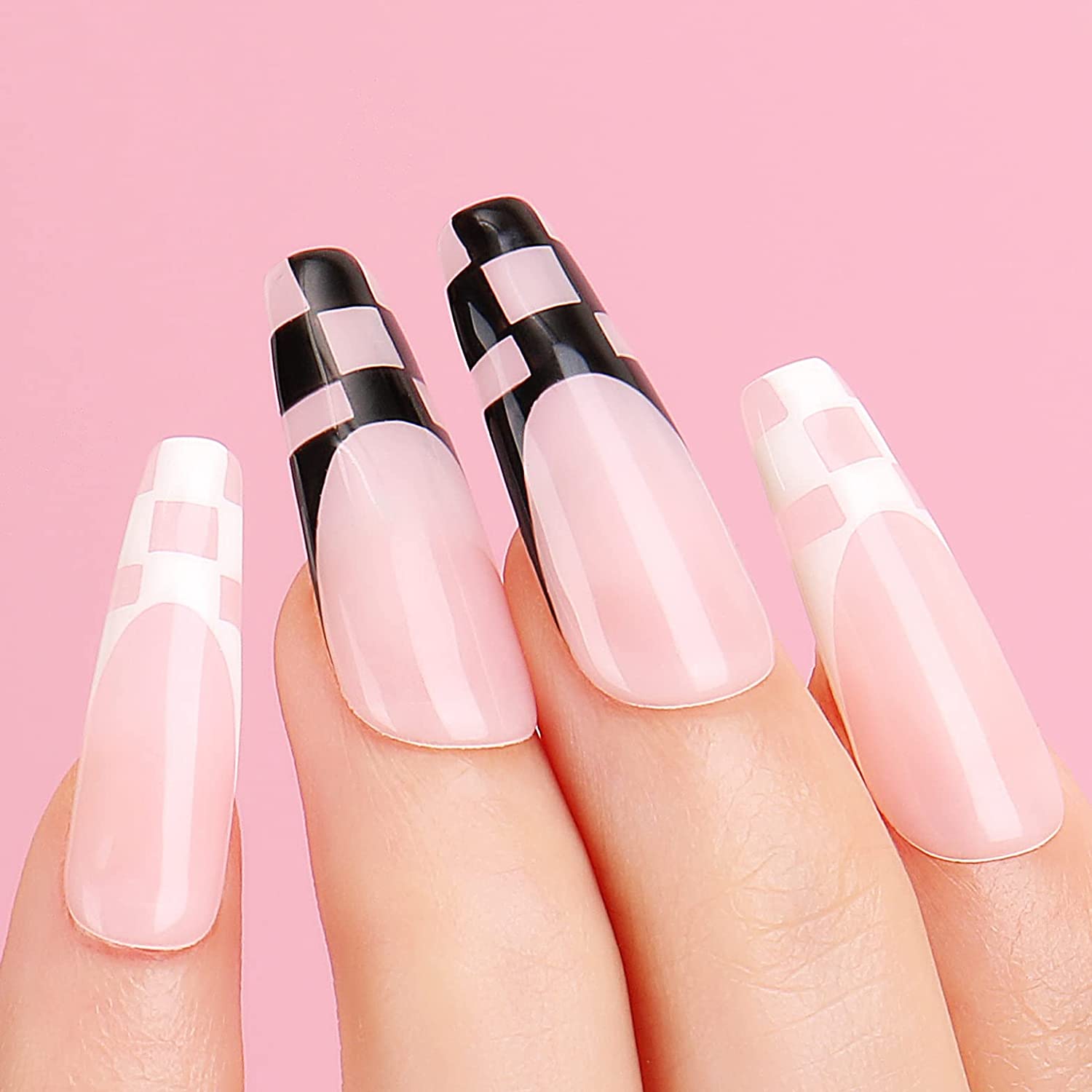 pink valentine nails