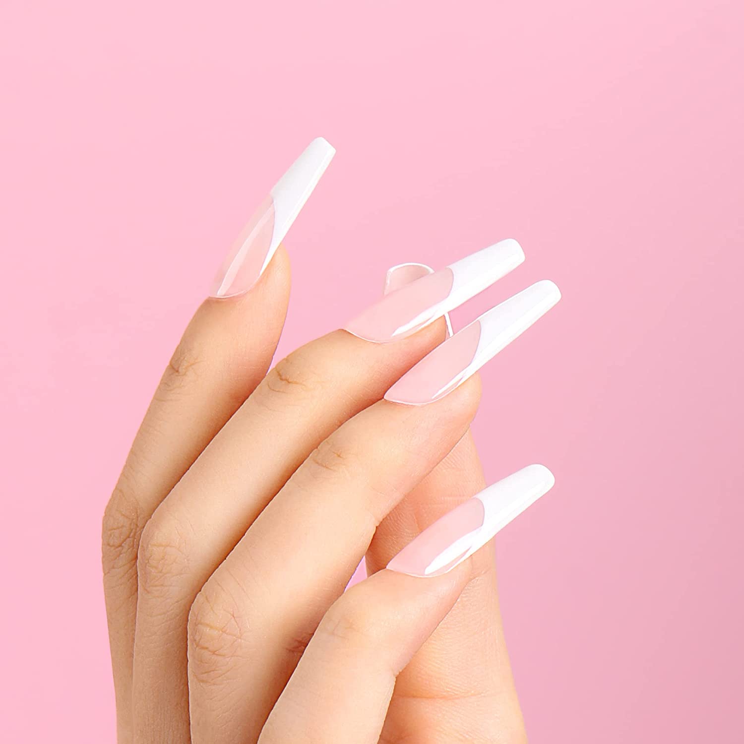 white tip nails 