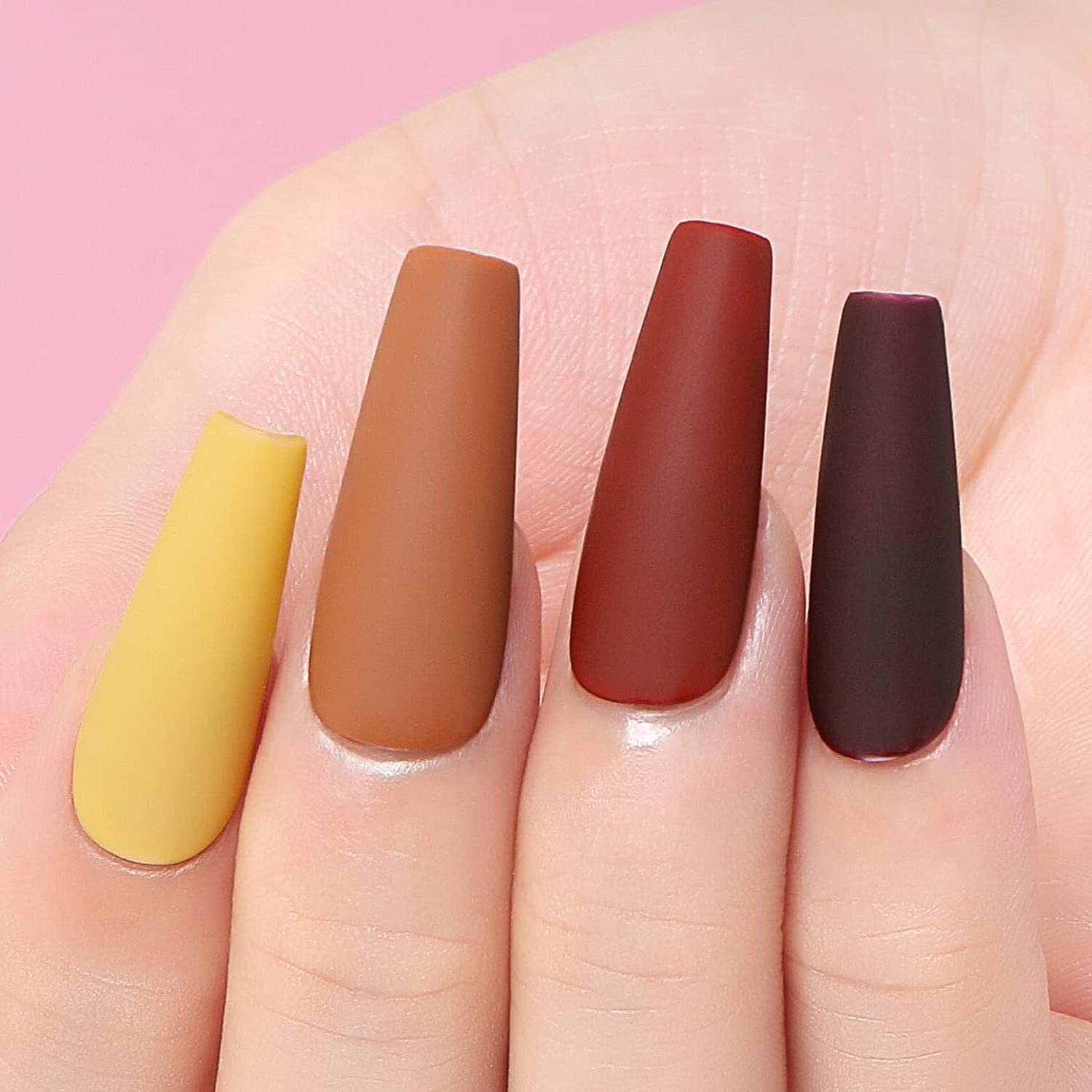 Buy MI Fashion Matte Nail Polish Set Multicolor Coffee, Tomato Red, Maroon  and Nude Colors of 4 Pcs 9.9ml each Online at Low Prices in India -  Amazon.in