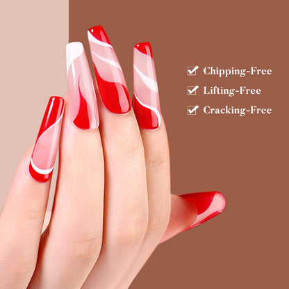 red and white nail 