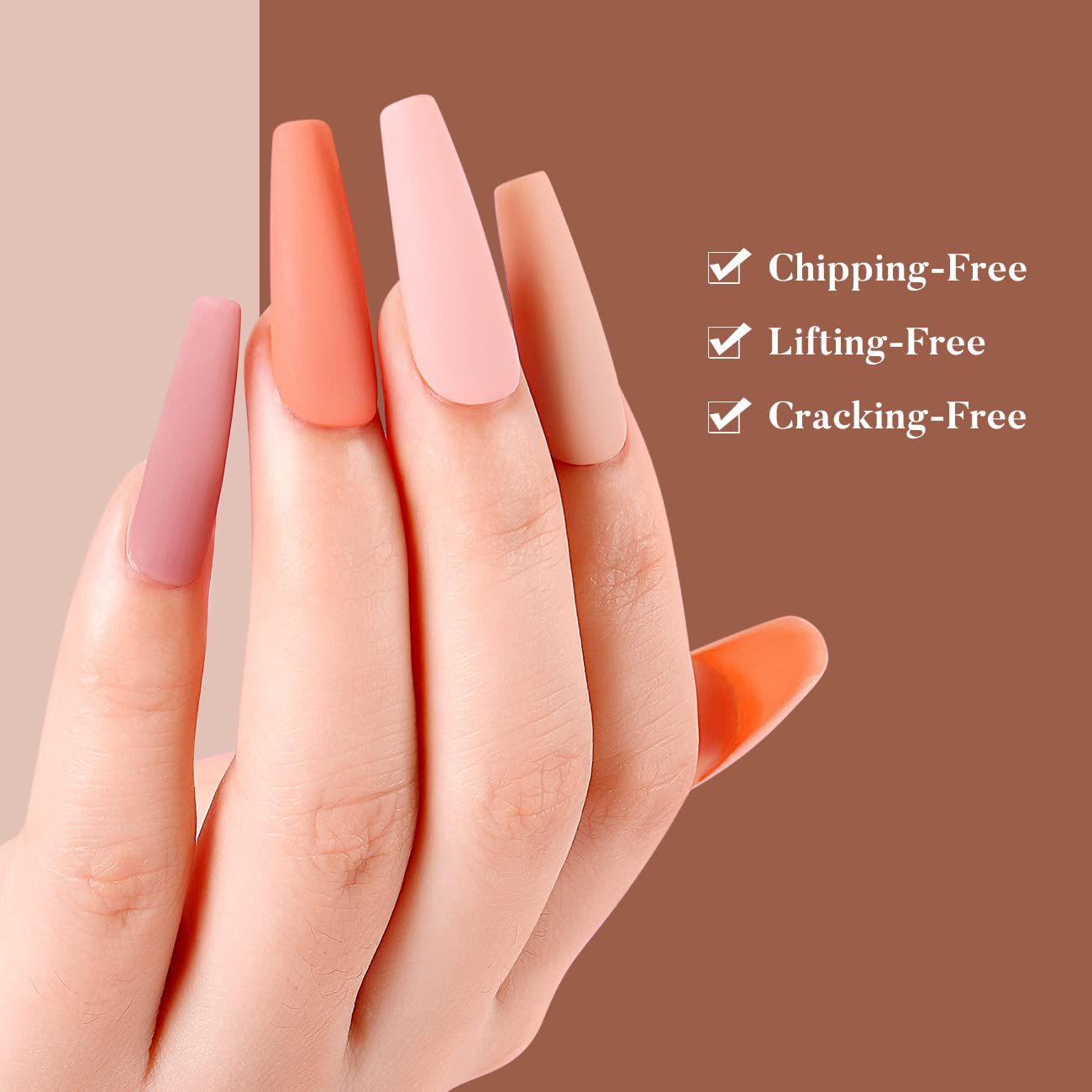 nude matte nails