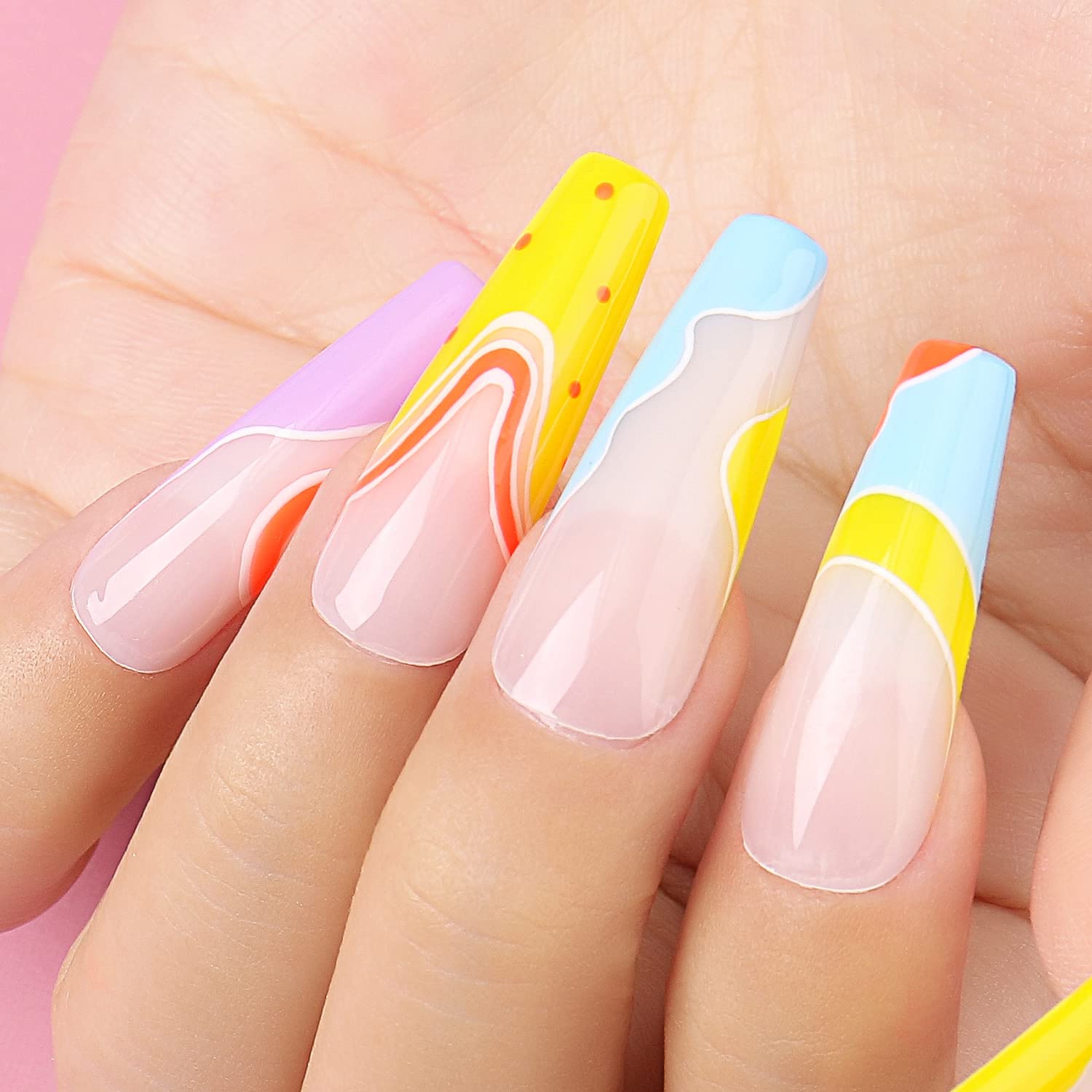 summer yellow nails