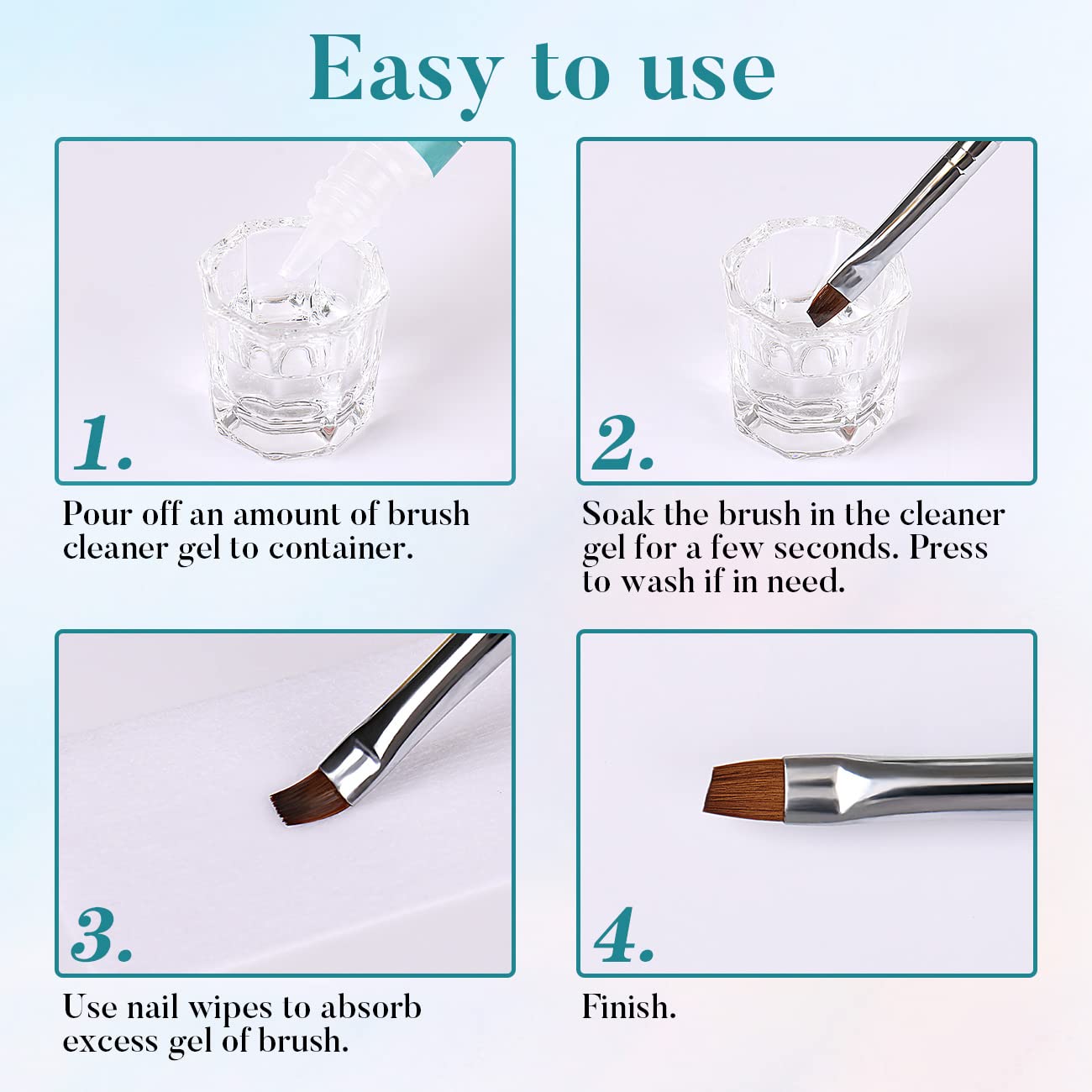 cleaning nail acrylic brushes