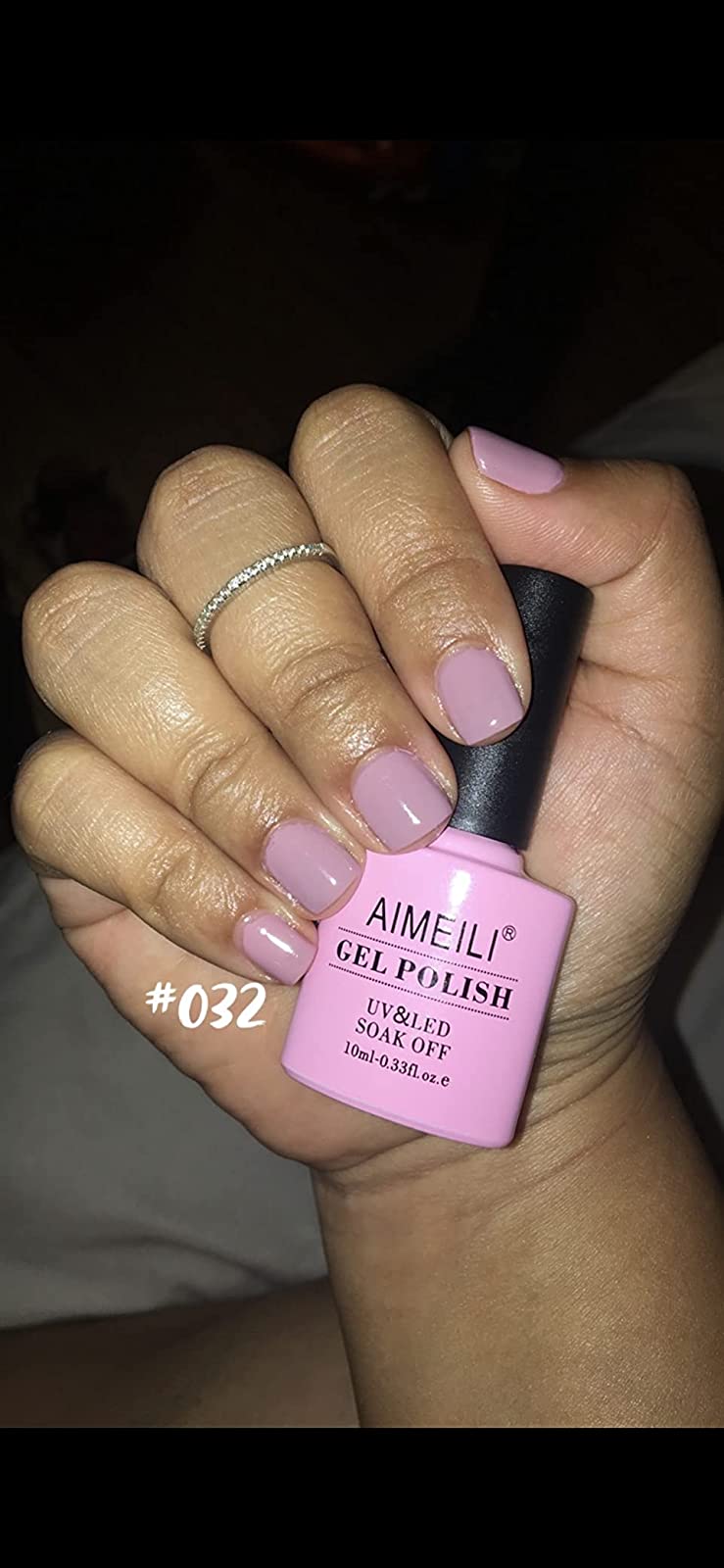 pink natural nails 