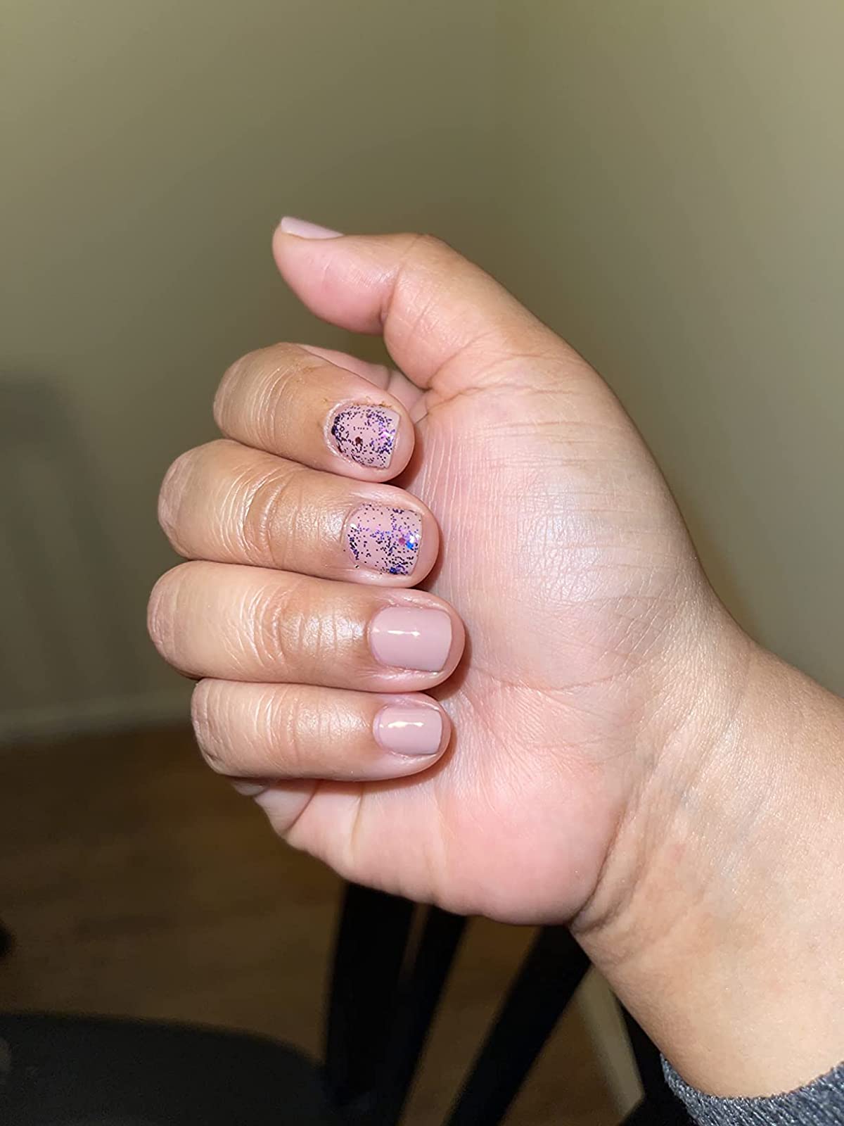 natural pink gel nails 