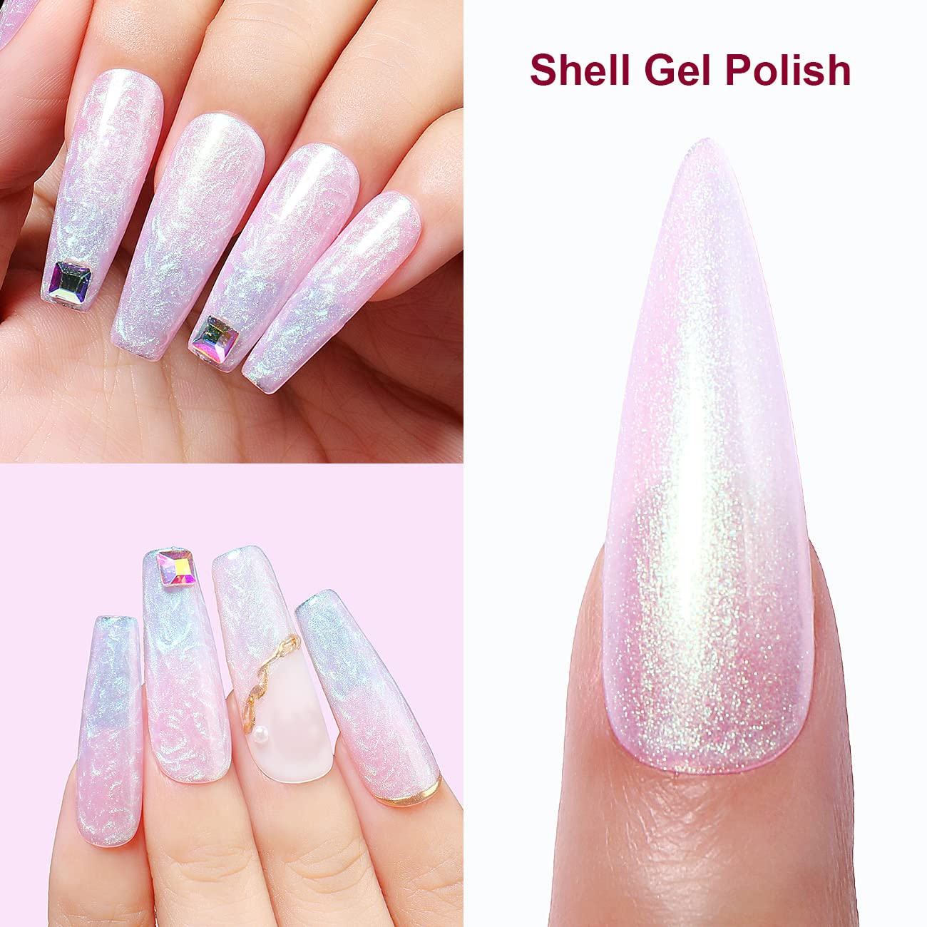 Acrylic extensions with shell pink polish . To get yourself a nail  transformation contact… | Instagram