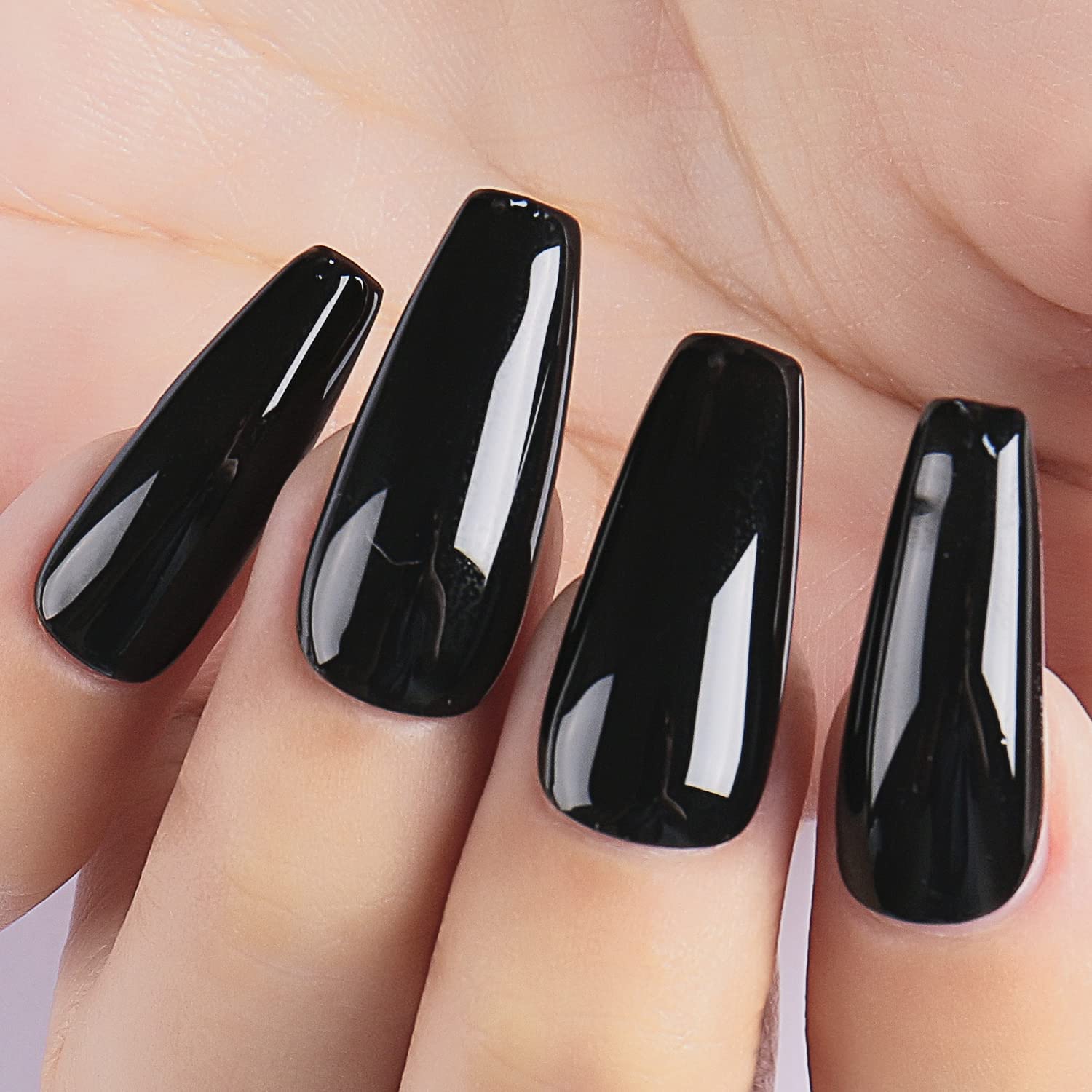 black gel nail polish