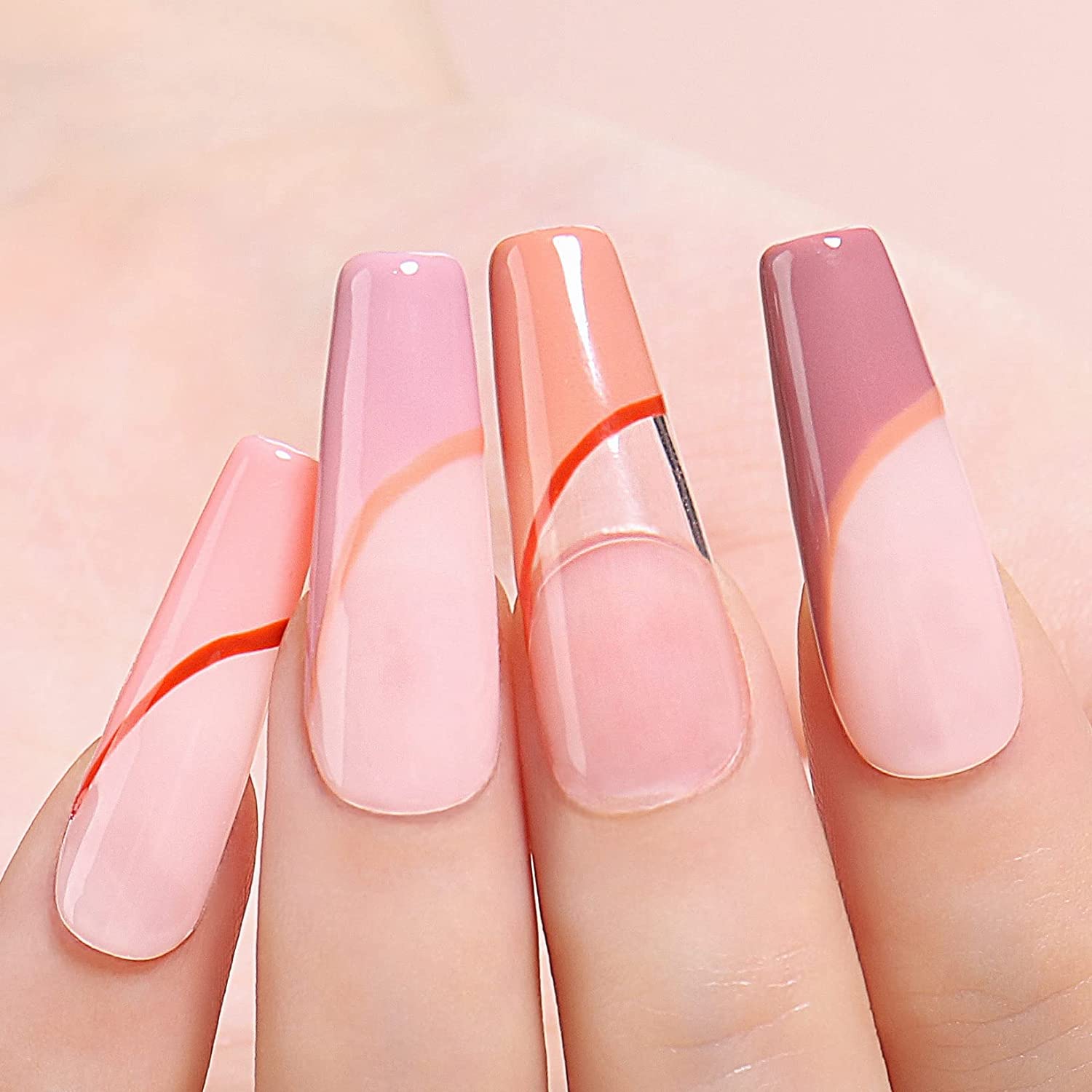 Aimeili Baby Pink Light Gel Polish Nude Set for Nail Designs SET4-17