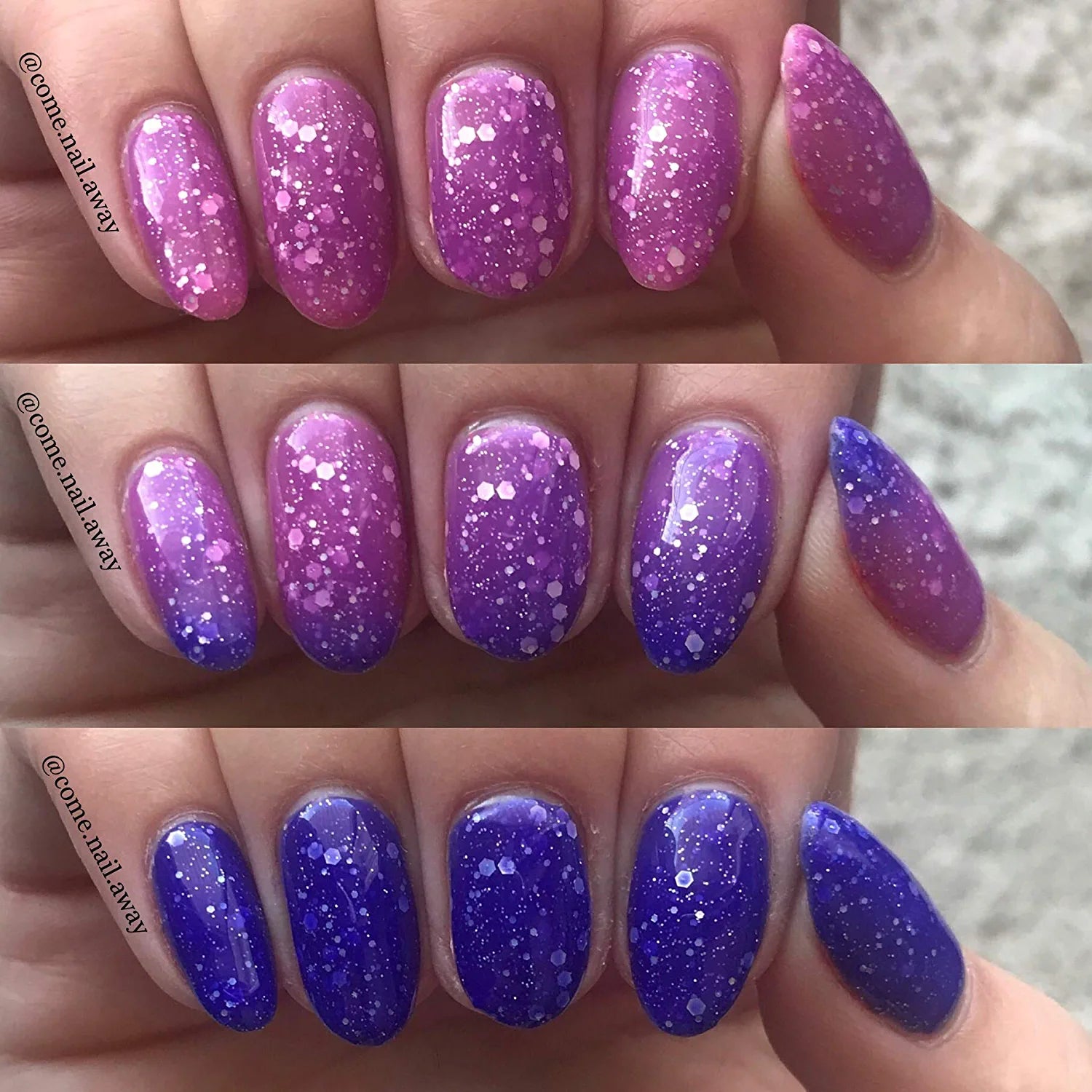 Color changing nail outlet polish