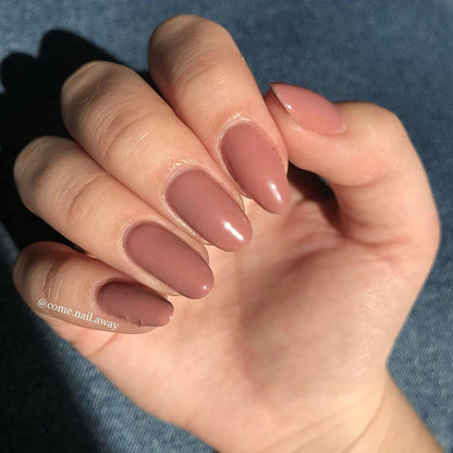 coffin light brown nails