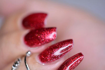 red glitter gel nail polish 