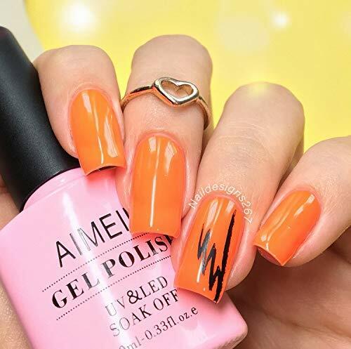 neon orange polish