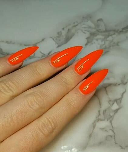 neon orange gel polish