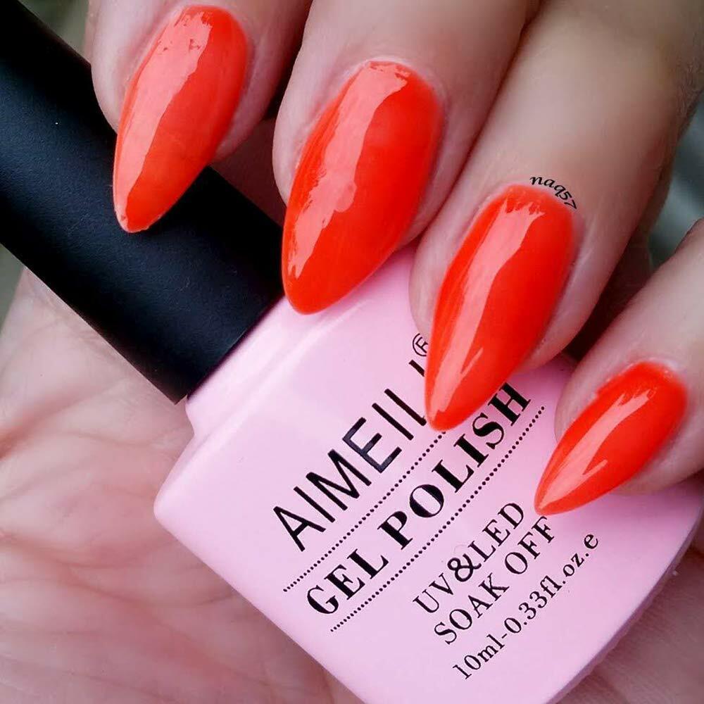 orange gel nail polish 