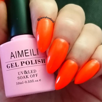orange toenail polish