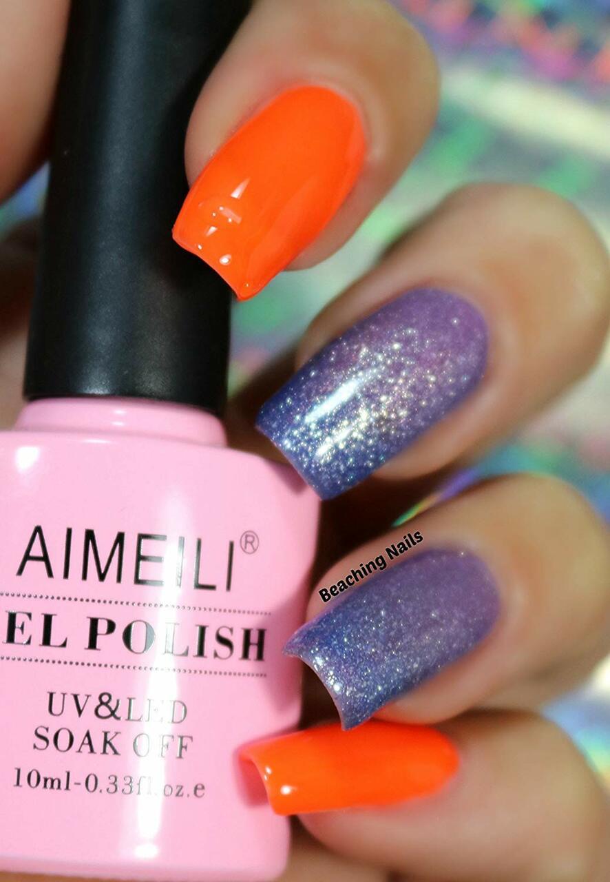 orange nail polish colors 