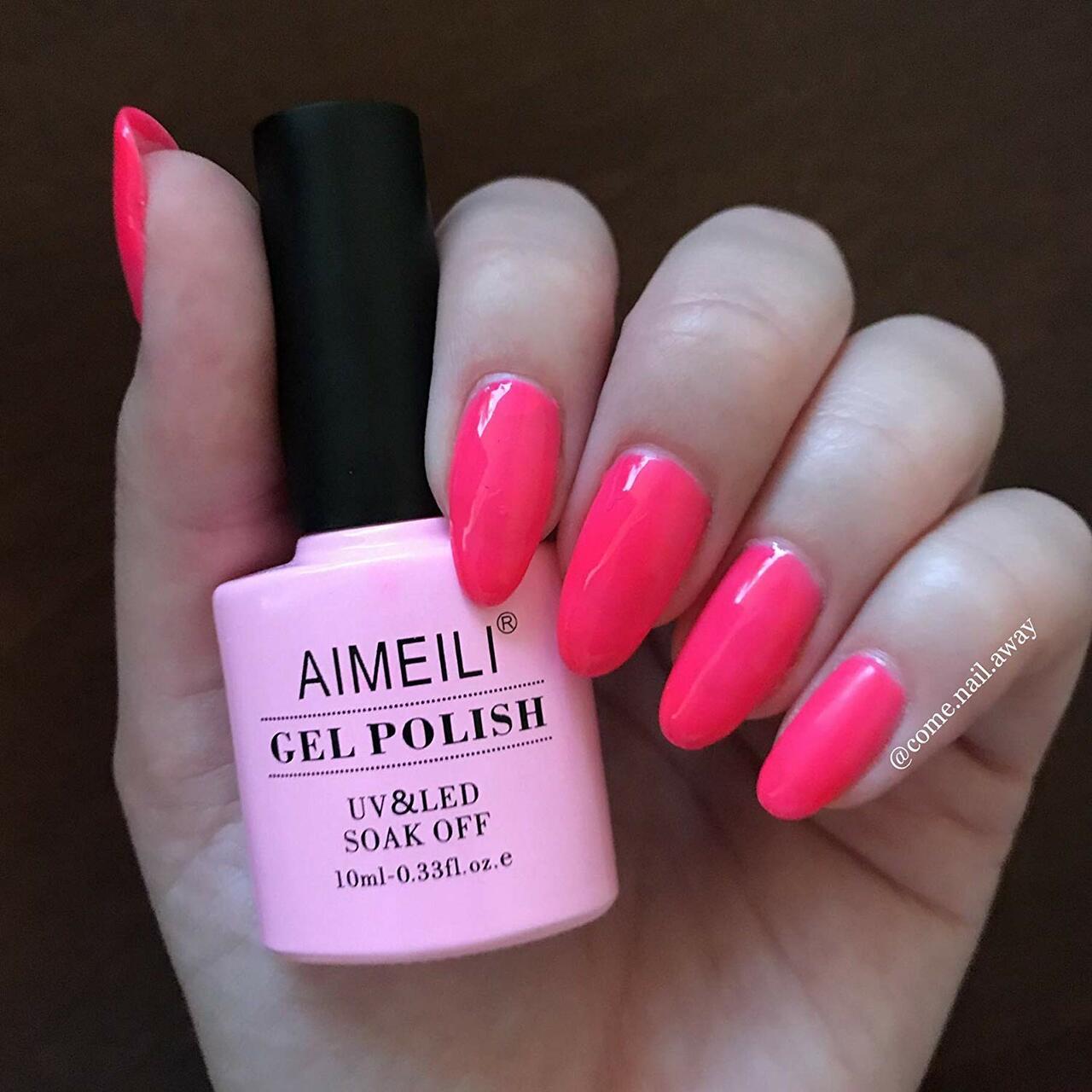 nail polish neon pink 