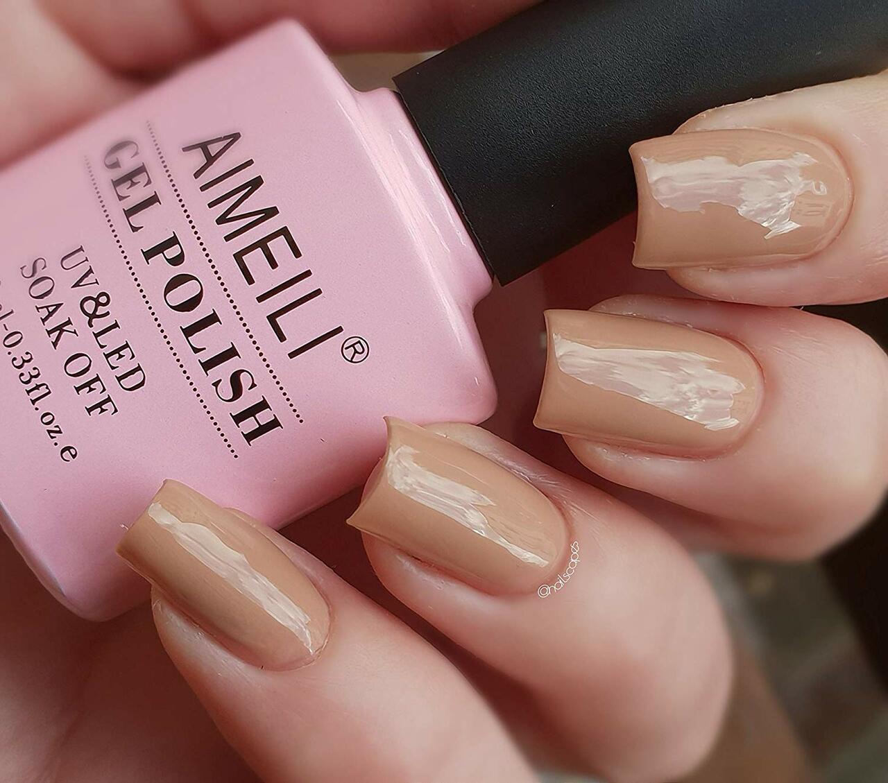 pink nude nails