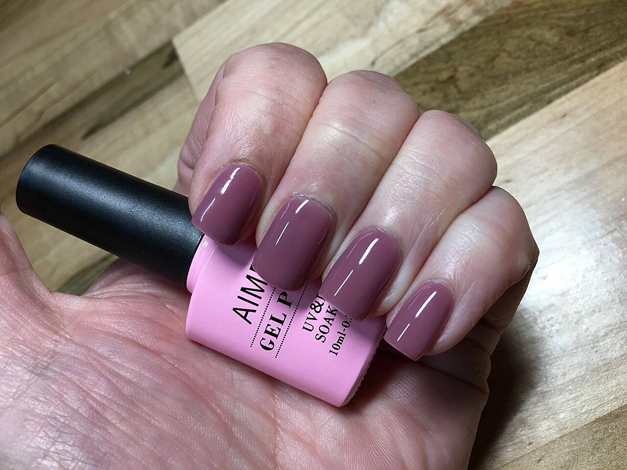nude french tip nails