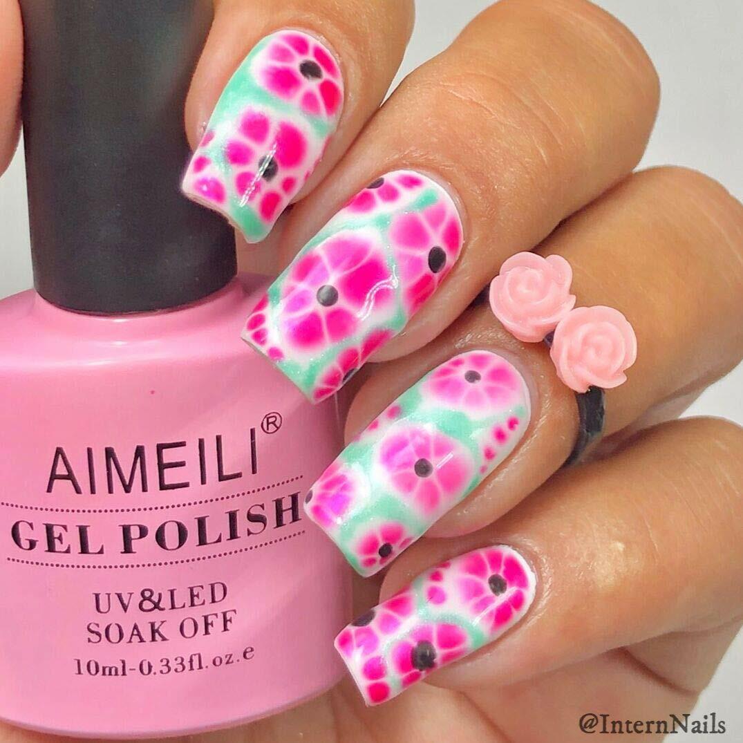iridescent pink nail polish